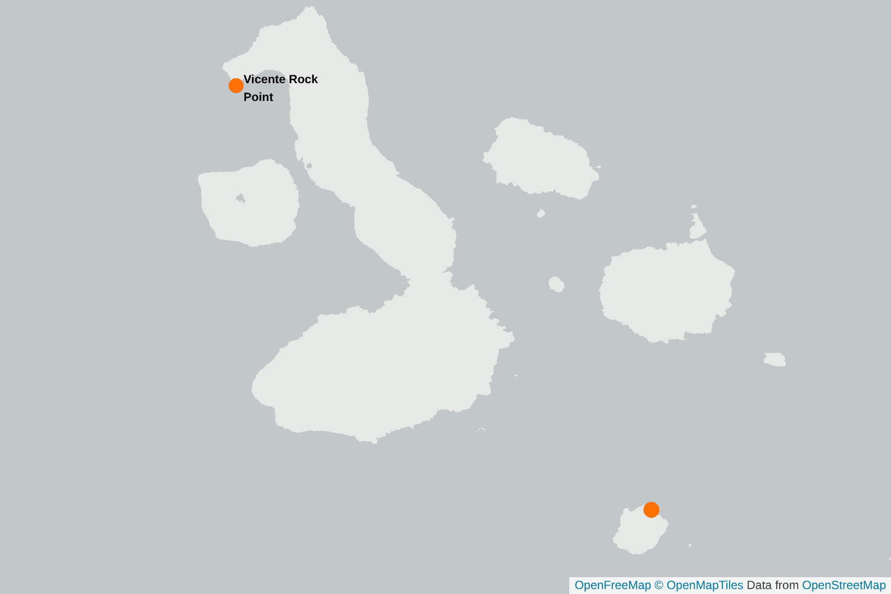 Karte von Galapagos Knurrhahn