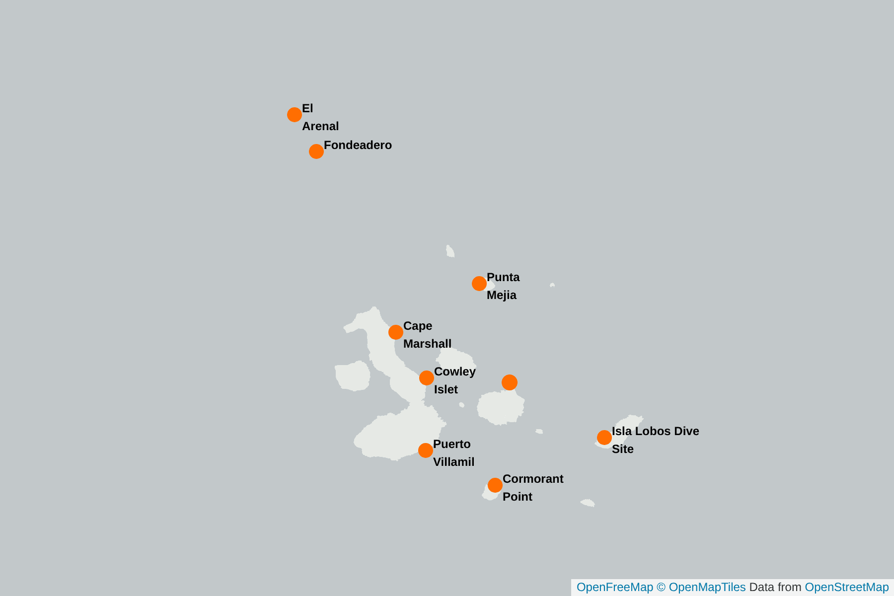 Map of Mobula Rays