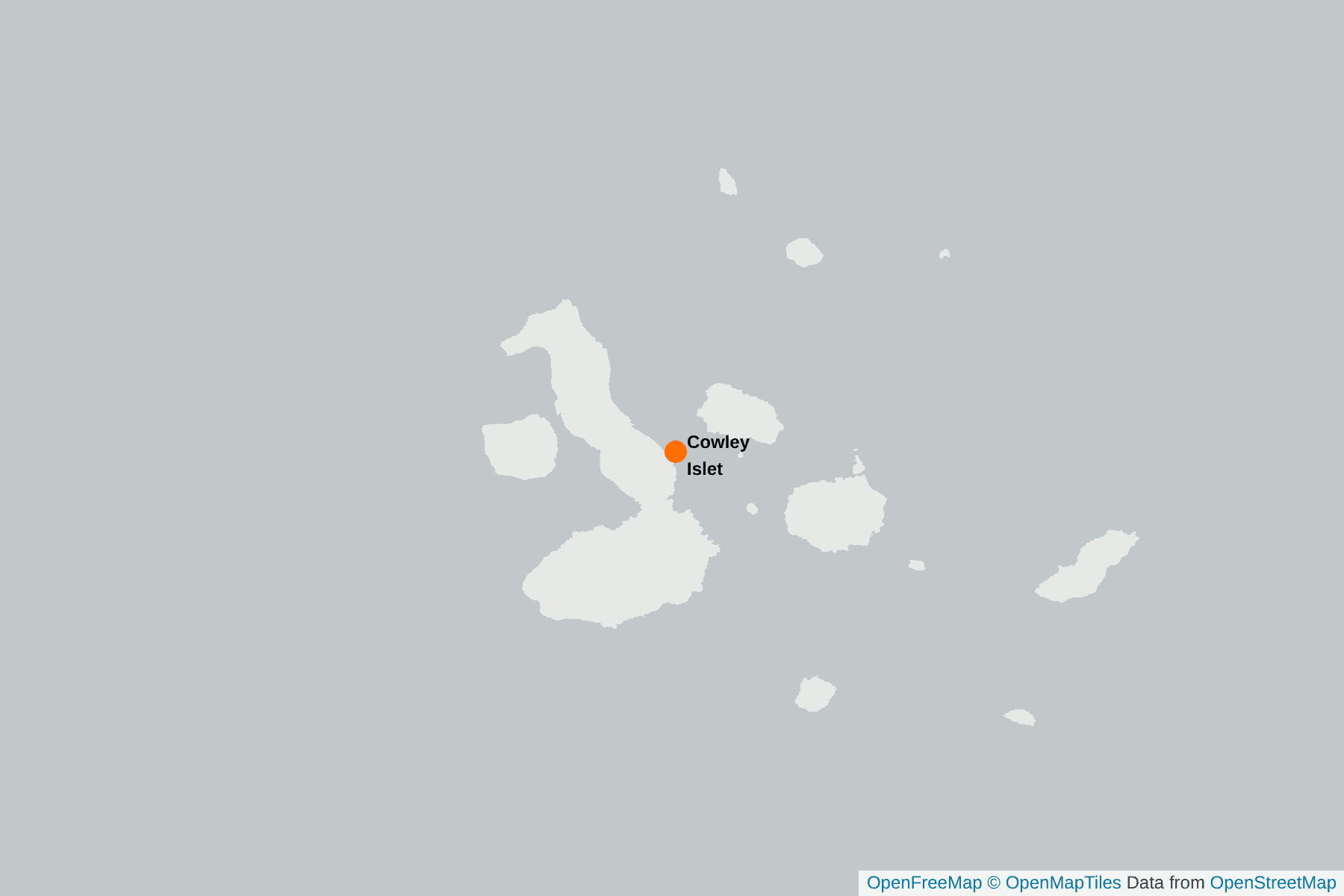 Map of Cowley Islet