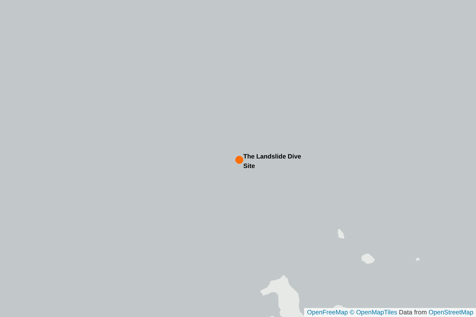 Map of The Landslide Dive Site