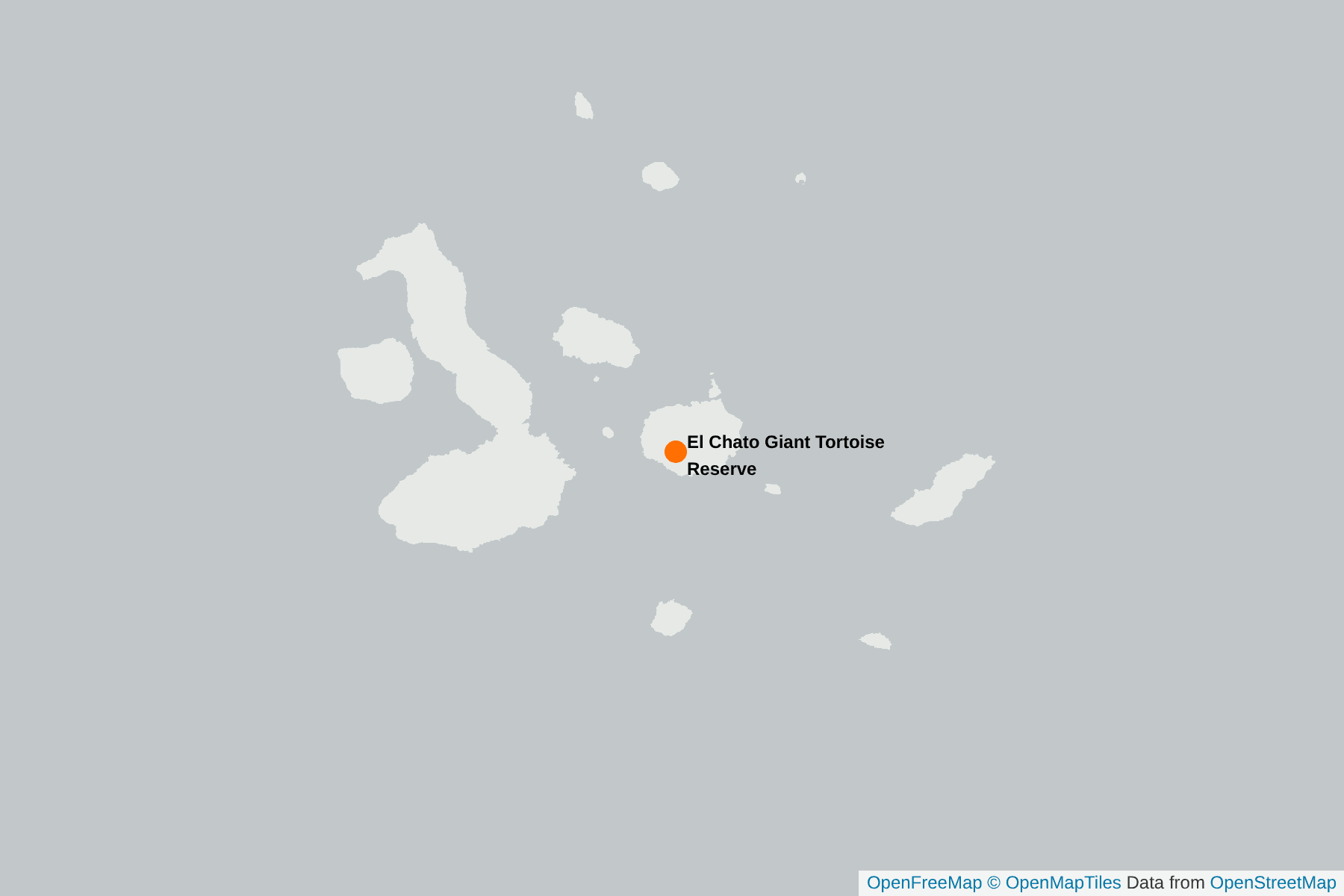 Map of El Chato Giant Tortoise Reserve