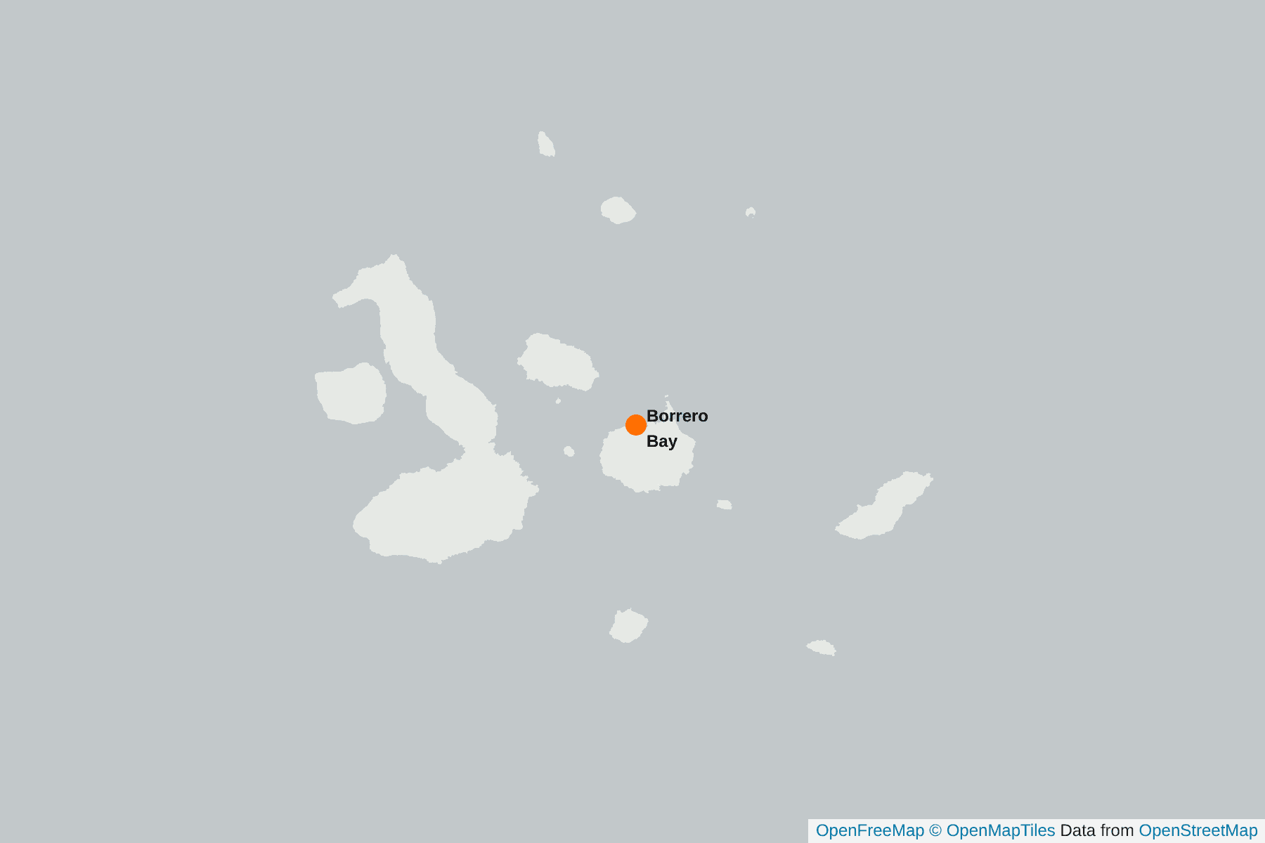 Map of Borrero Bay