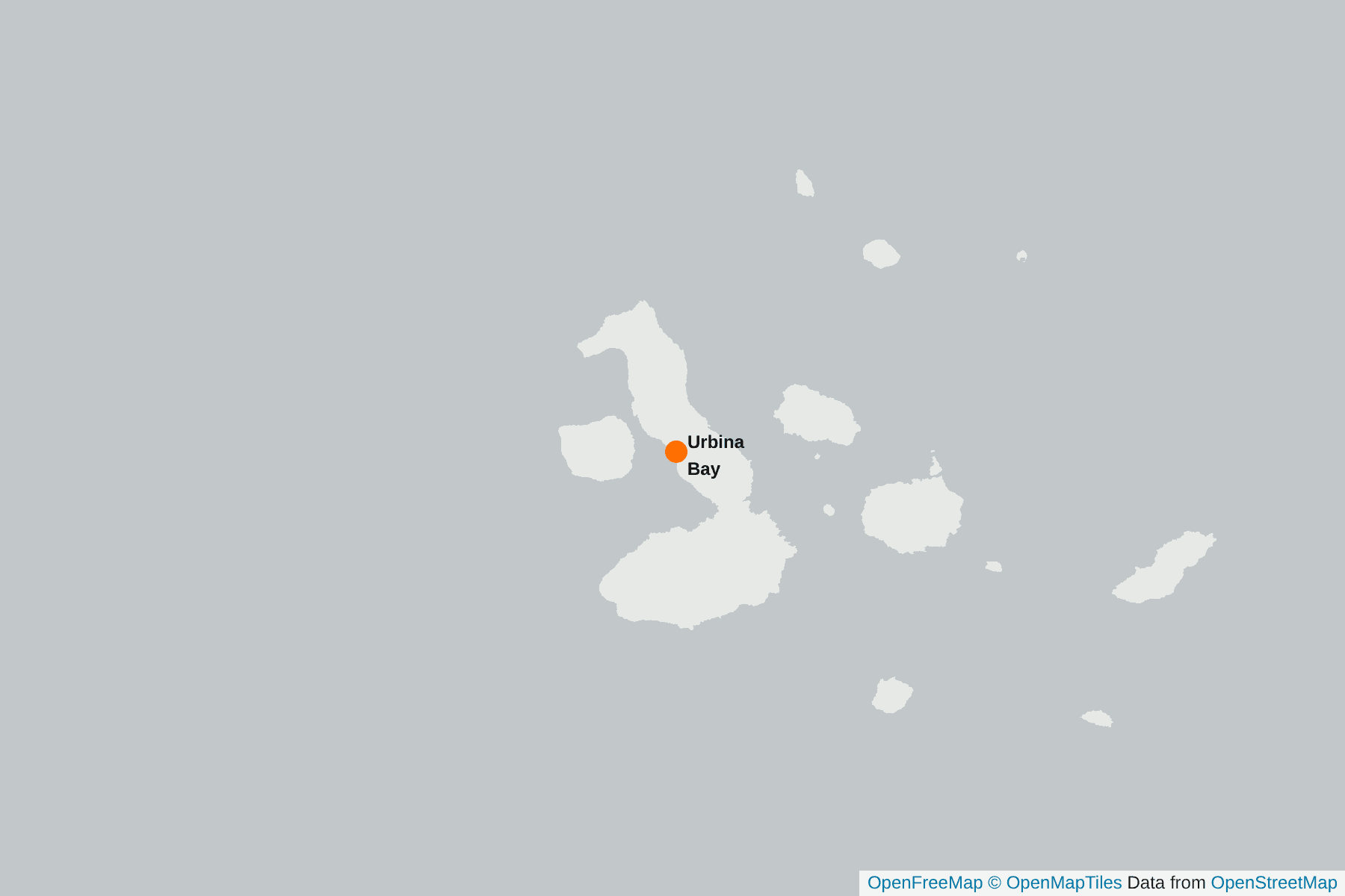 Map of Urbina Bay