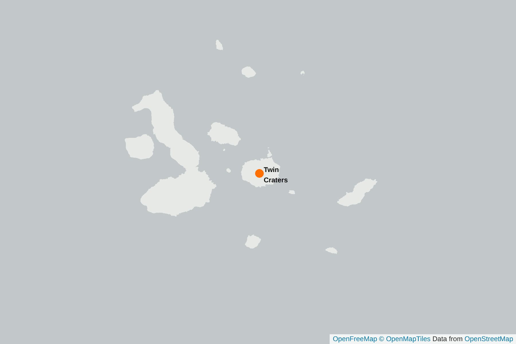 Map of Twin Craters