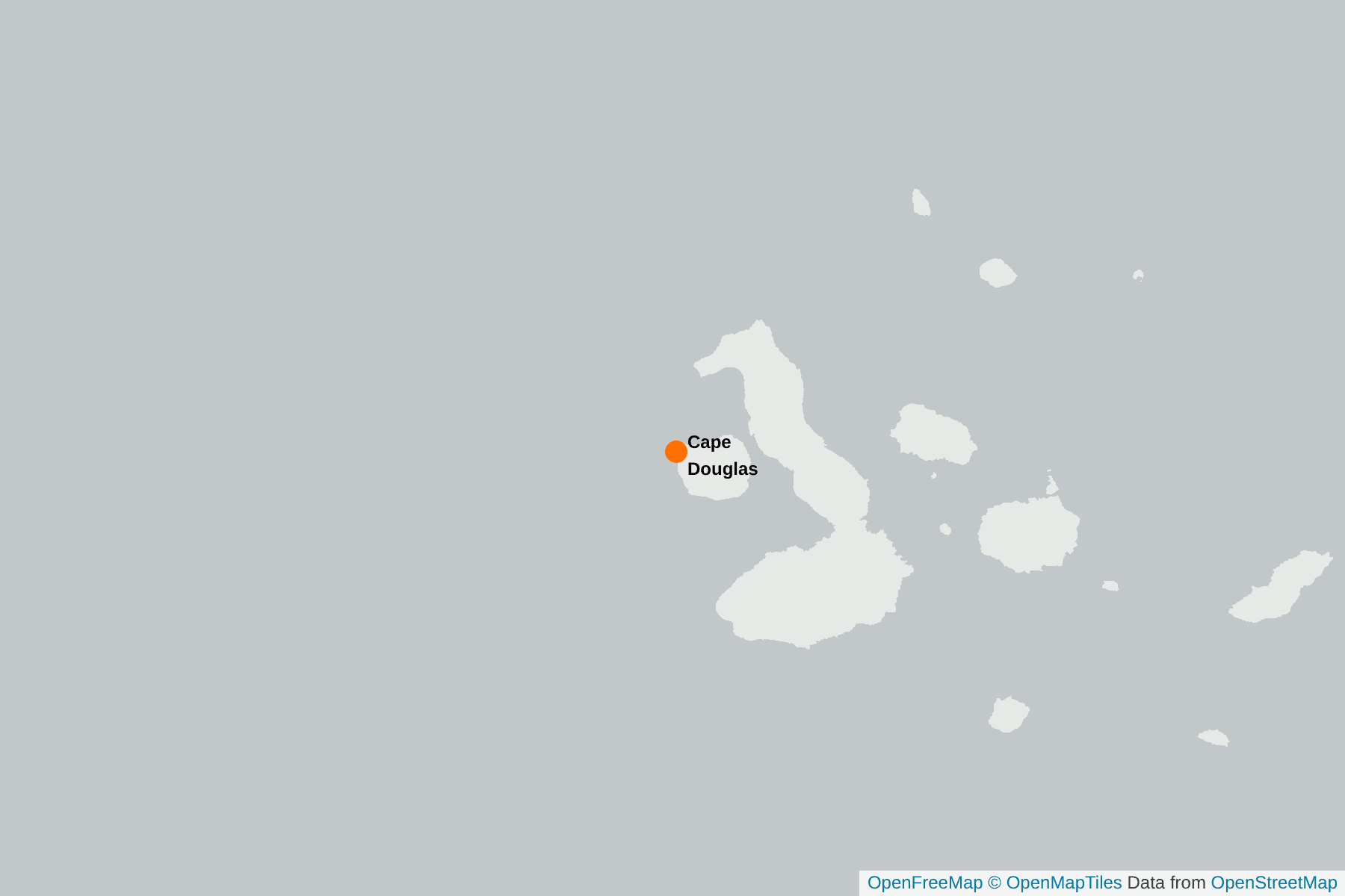 Map of Cape Douglas