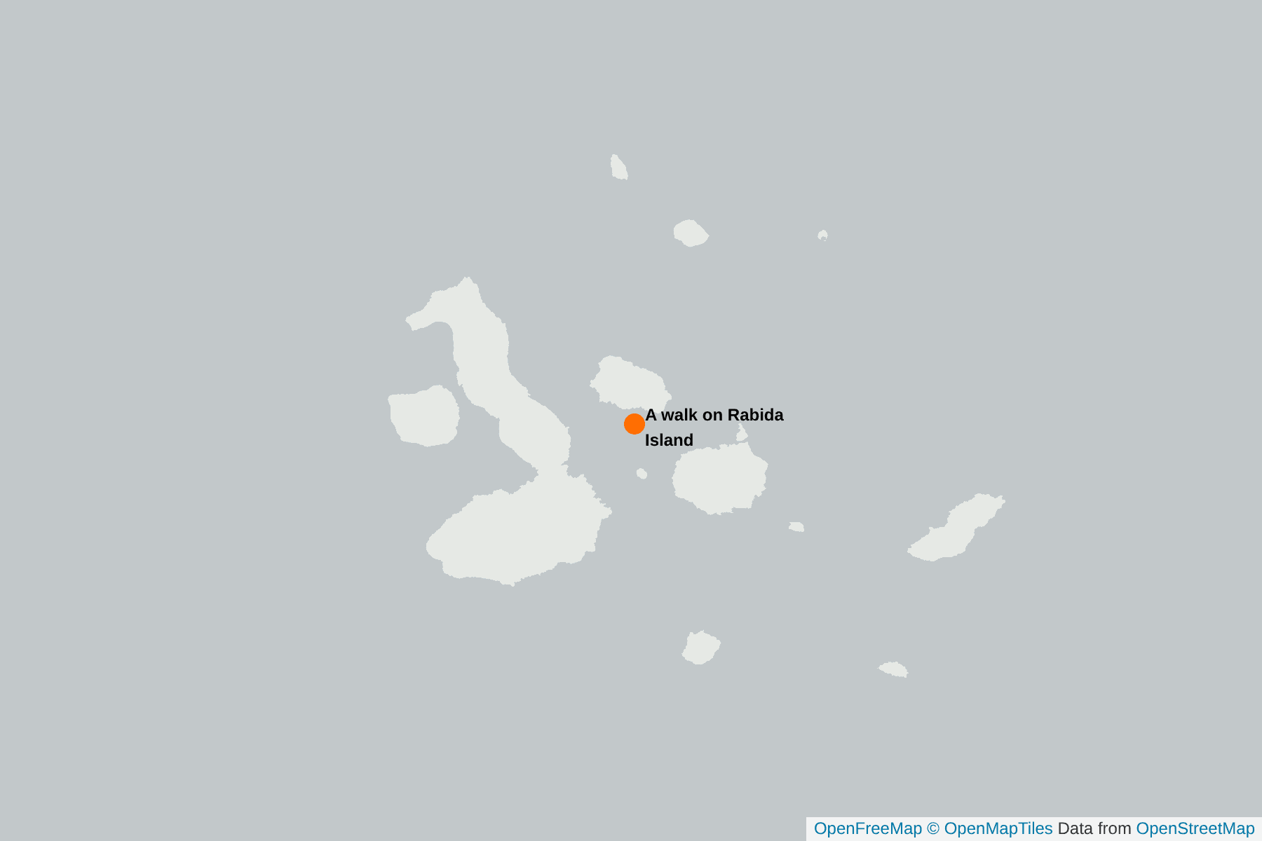 Map of A walk on Rabida Island