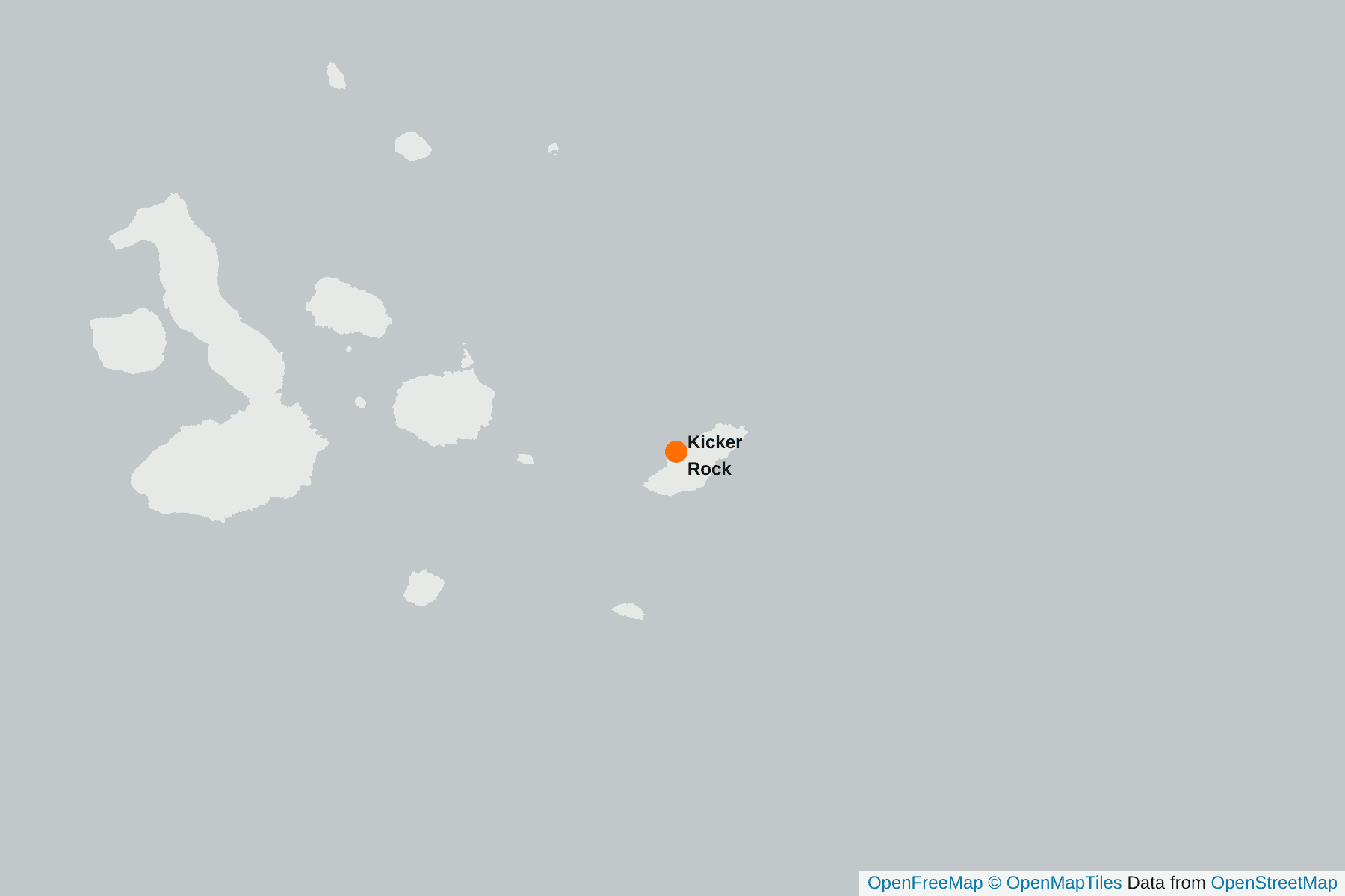 Map of Kicker Rock
