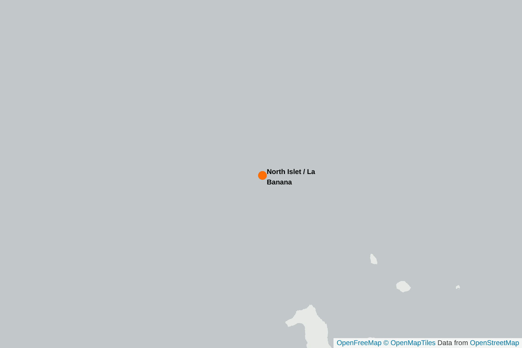 Map of North Islet / La Banana
