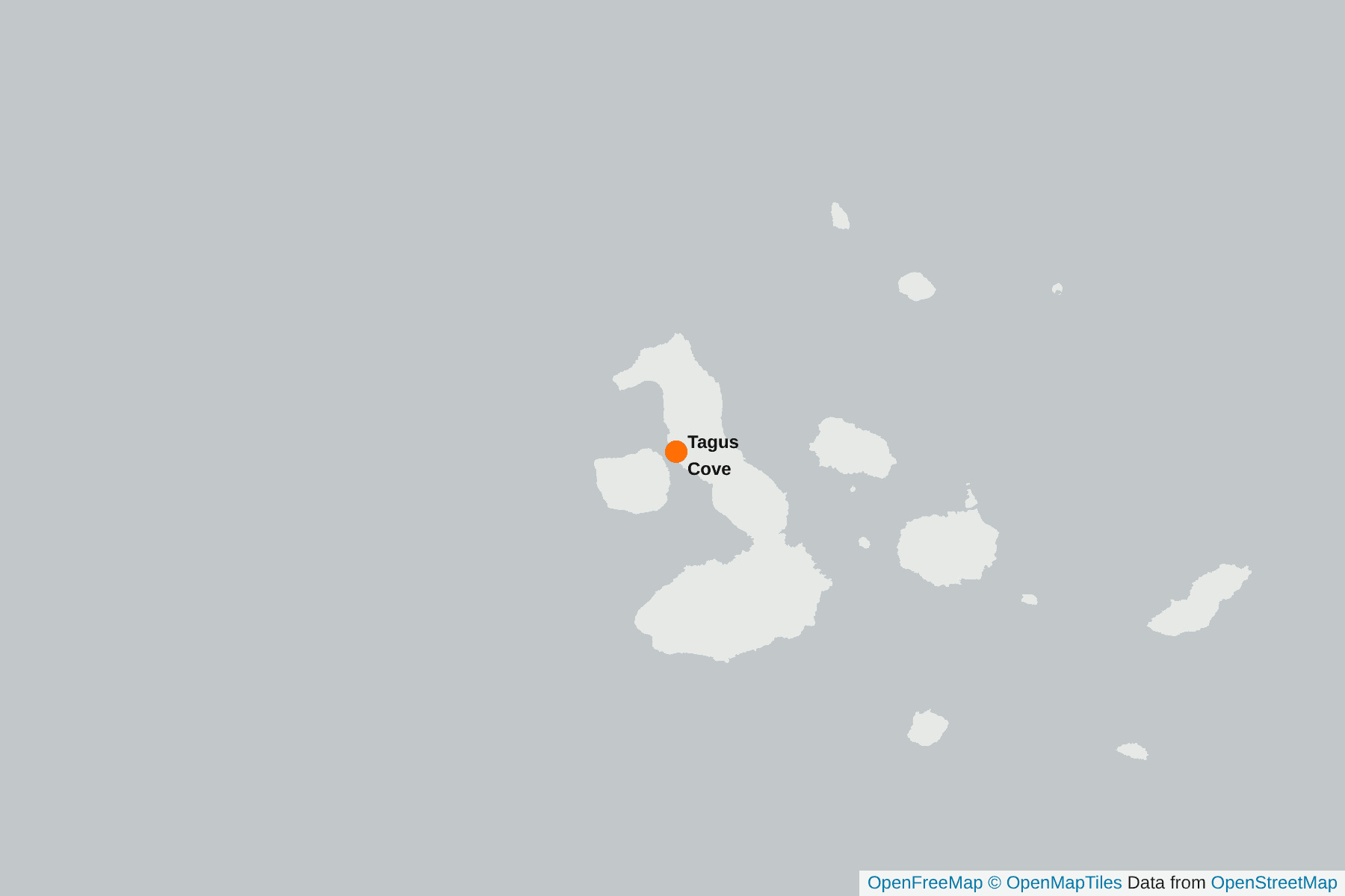 Map of Tagus Cove