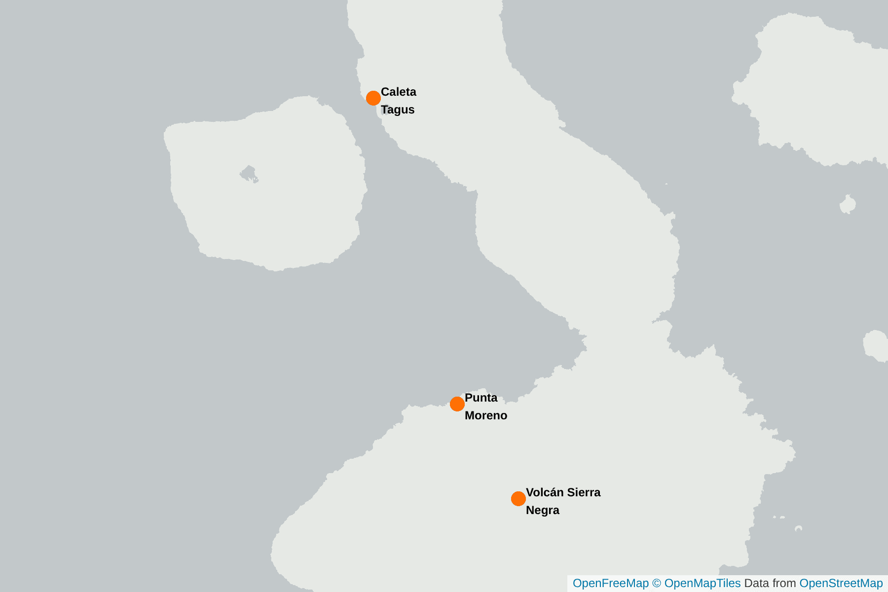 Mapa de Martín de Galápagos