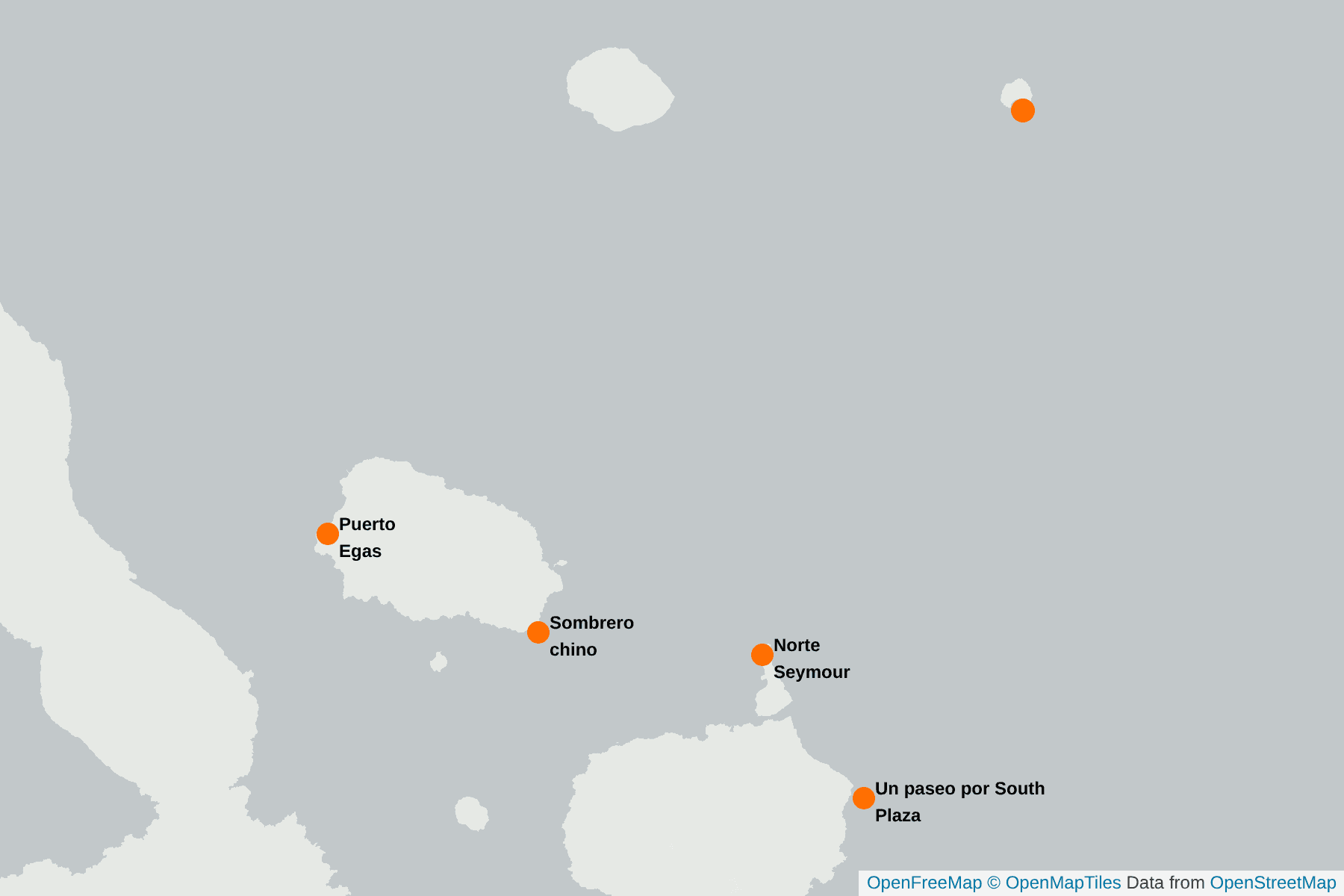 Mapa de Gaviota de cola bifurcada