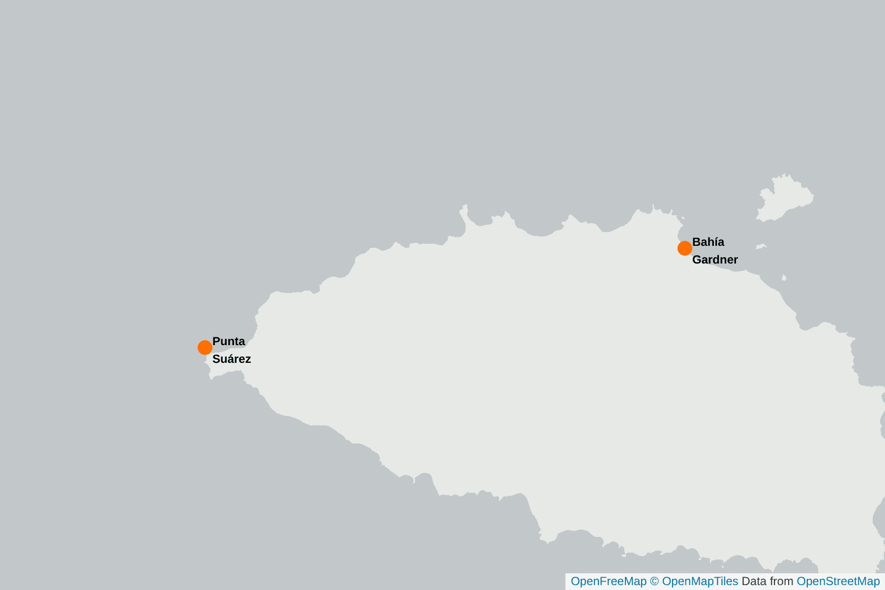 Mapa de Galápagos Onde Albatross