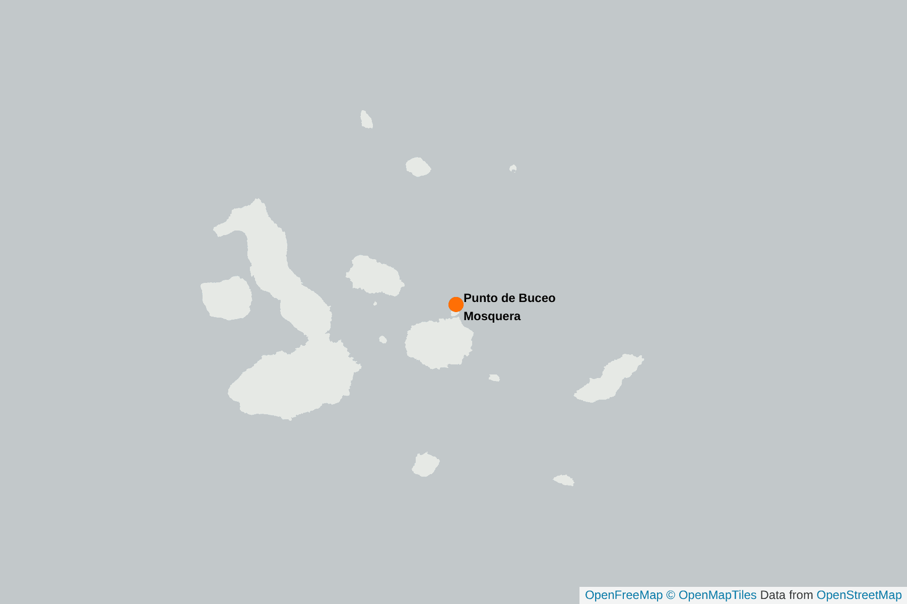 Mapa de Punto de Buceo Mosquera
