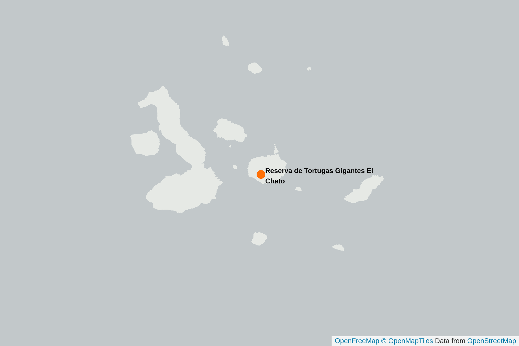 Mapa de Reserva de Tortugas Gigantes El Chato