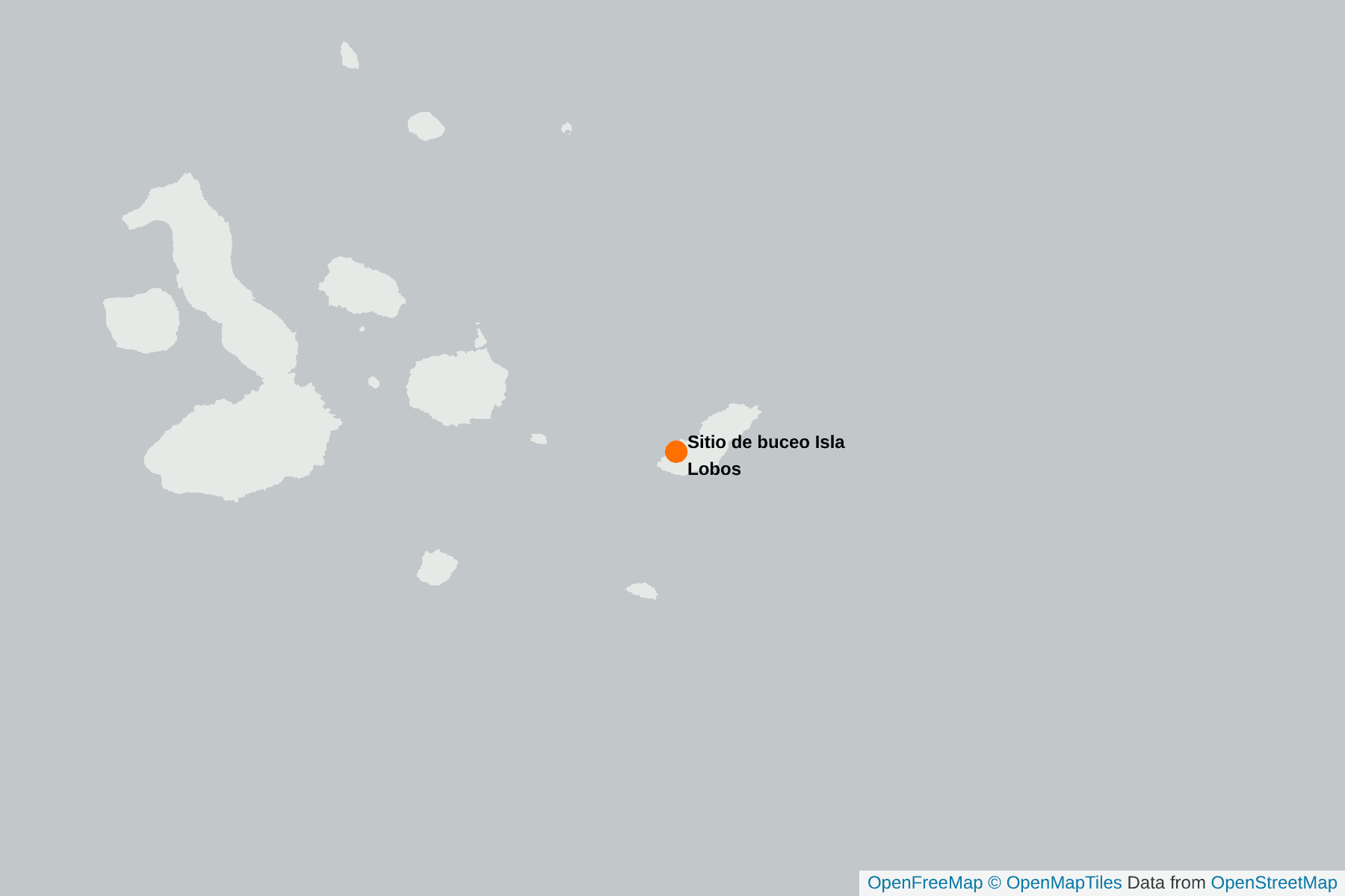 Mapa de Sitio de buceo Isla Lobos