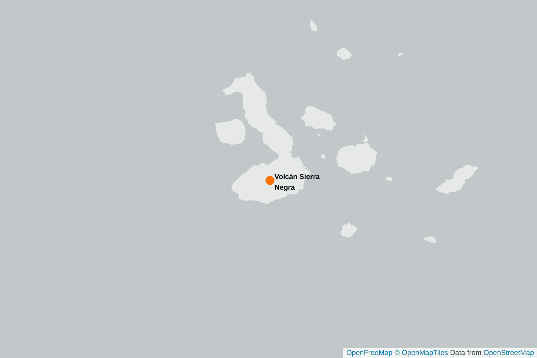Mapa de Volcán Sierra Negra
