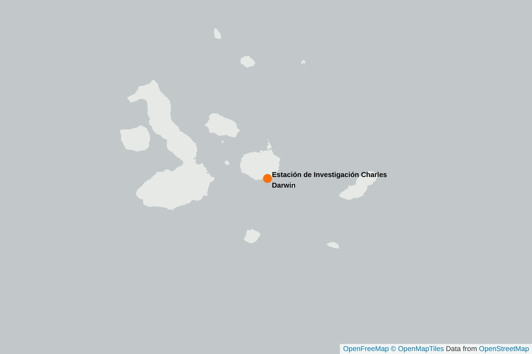 Mapa de Estación de Investigación Charles Darwin