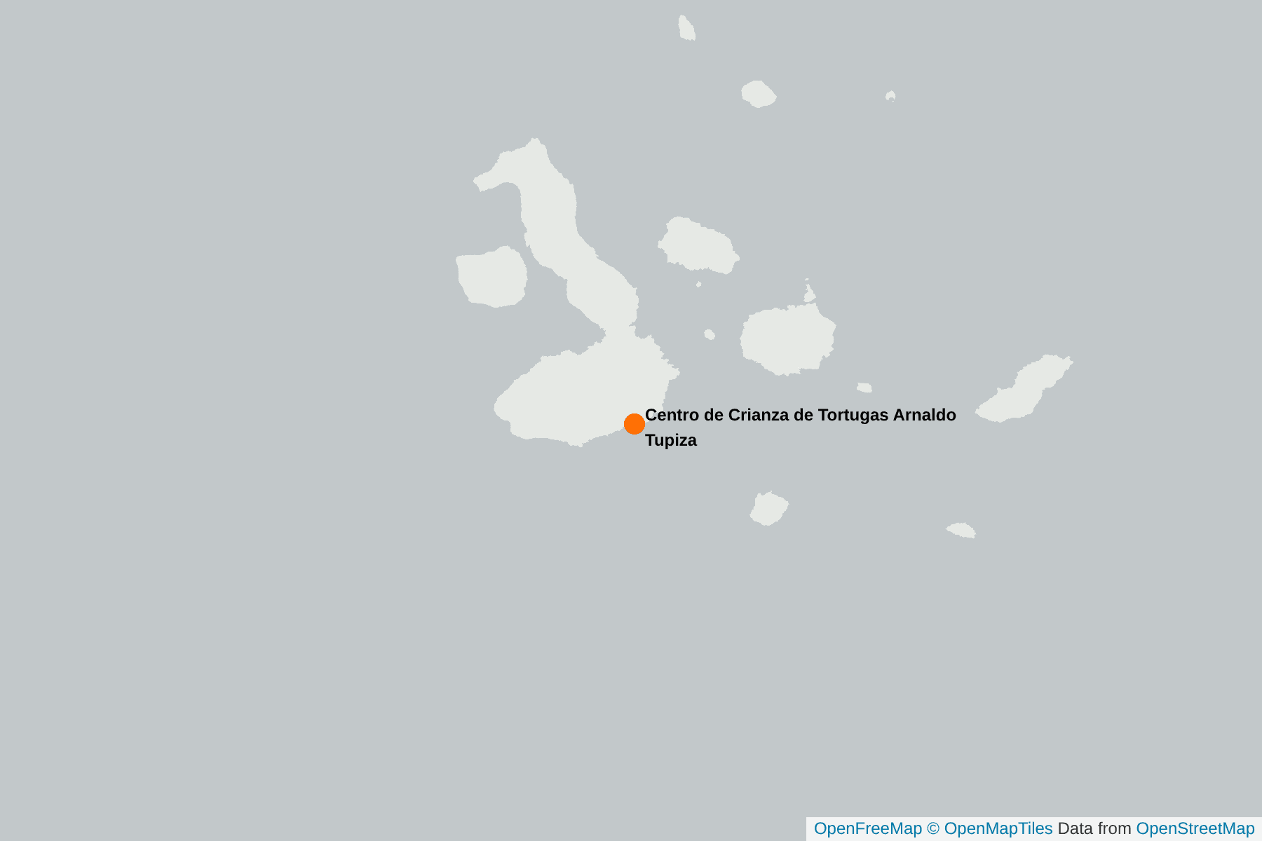 Mapa de Centro de Crianza de Tortugas Arnaldo Tupiza