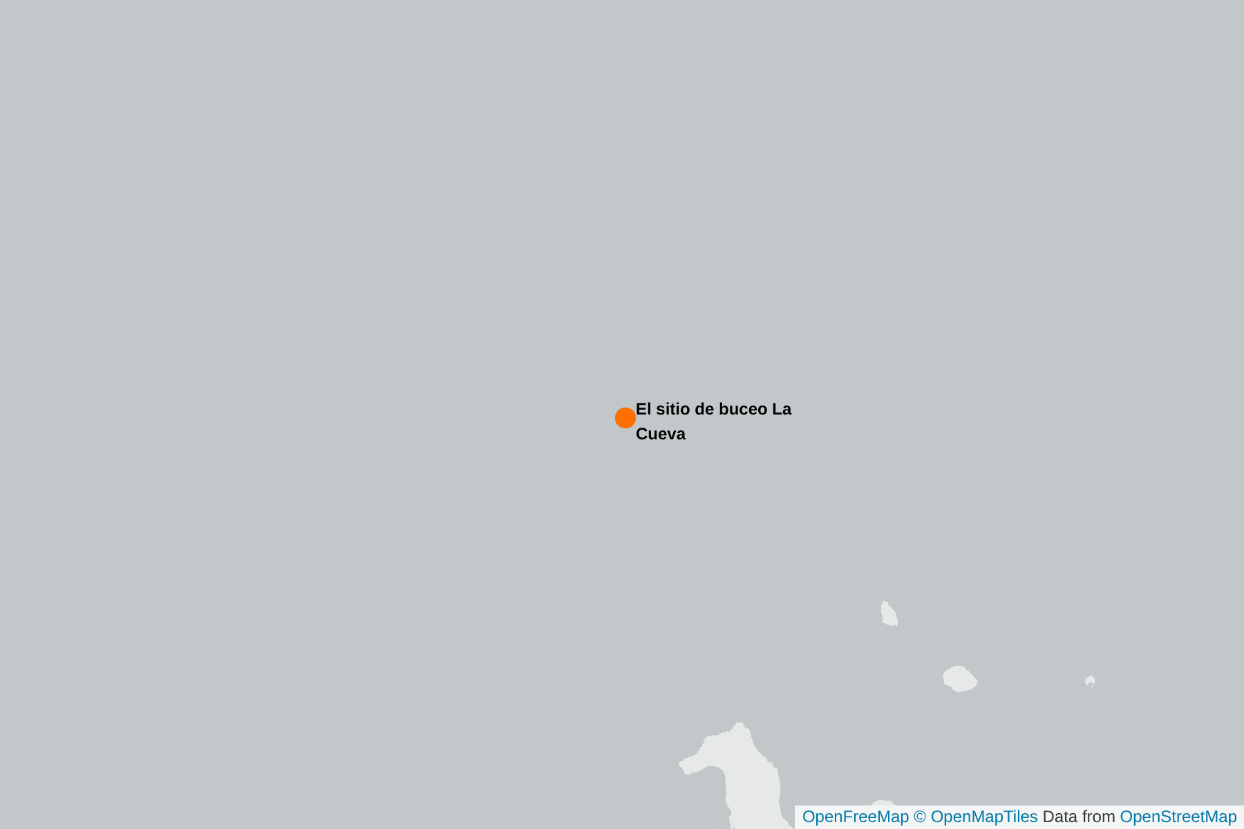 Mapa de El sitio de buceo La Cueva