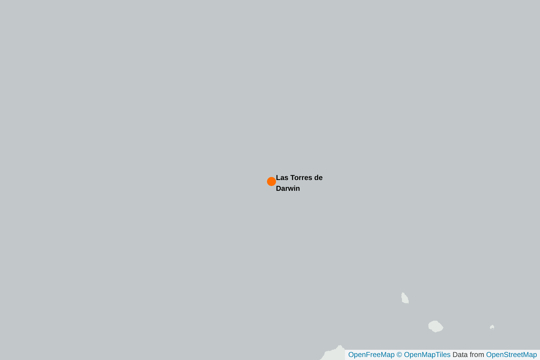 Mapa de Las Torres de Darwin
