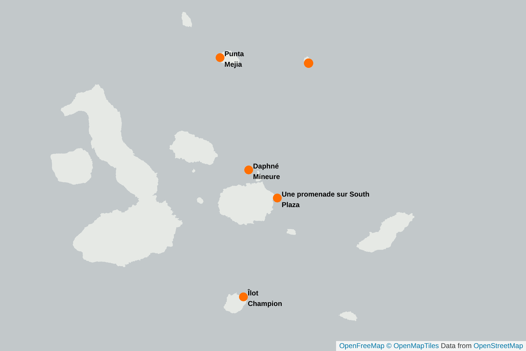 Carte de Phaéton à bec rouge des Galápagos