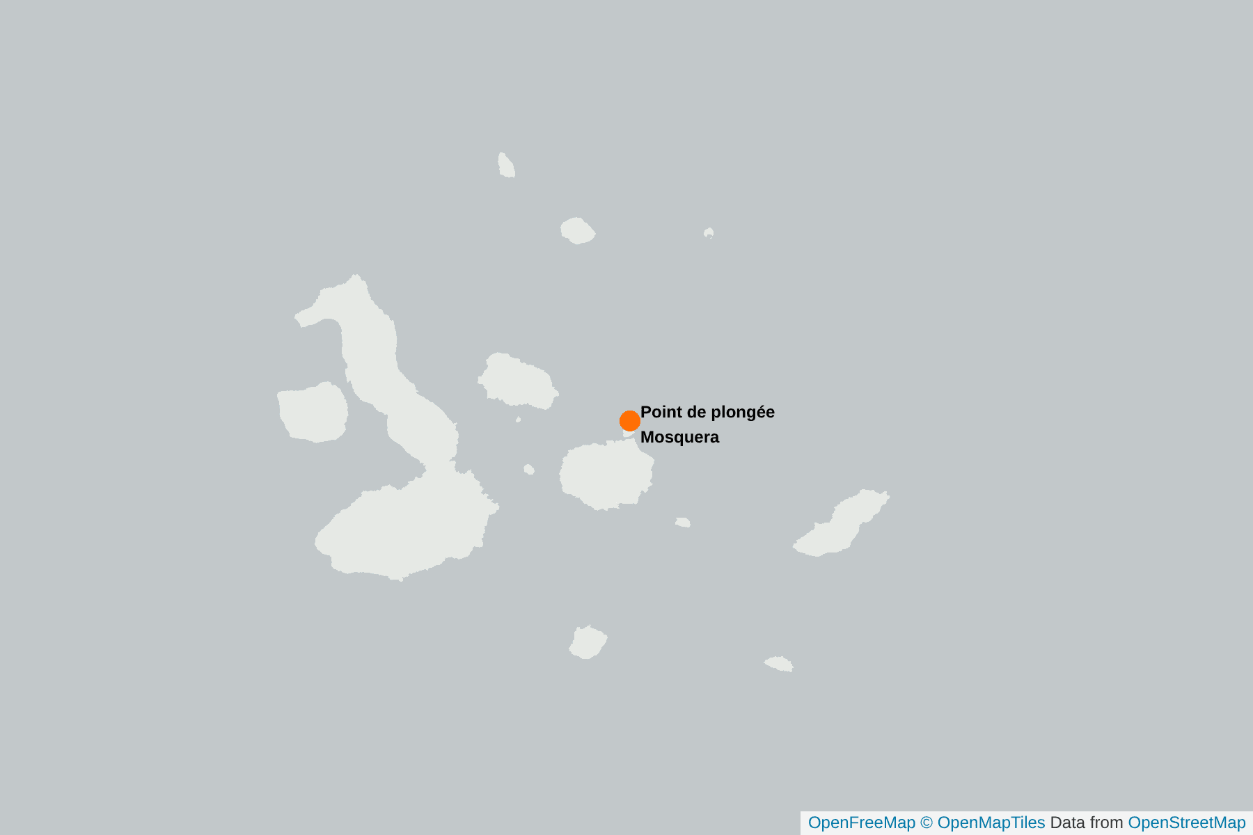 Carte de Point de plongée Mosquera