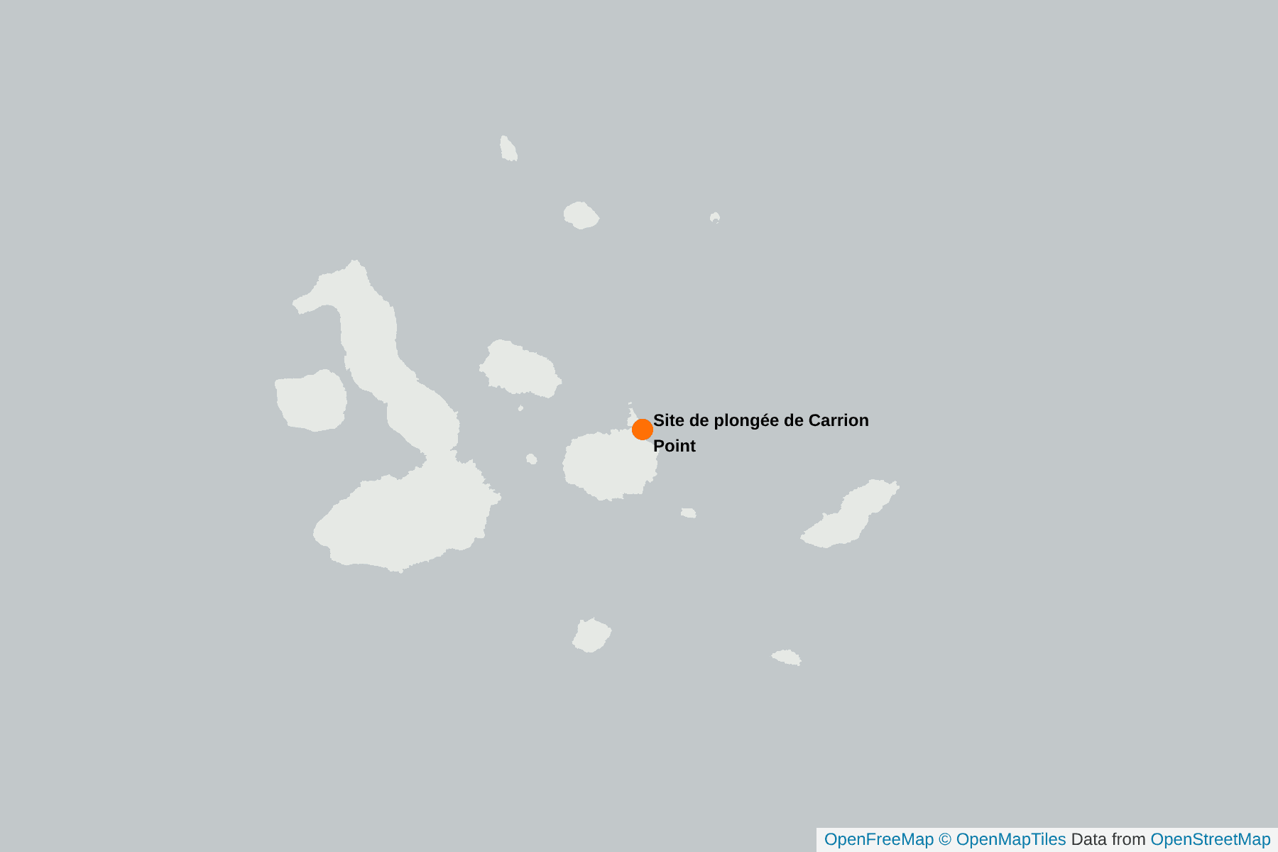 Carte de Site de plongée de Carrion Point