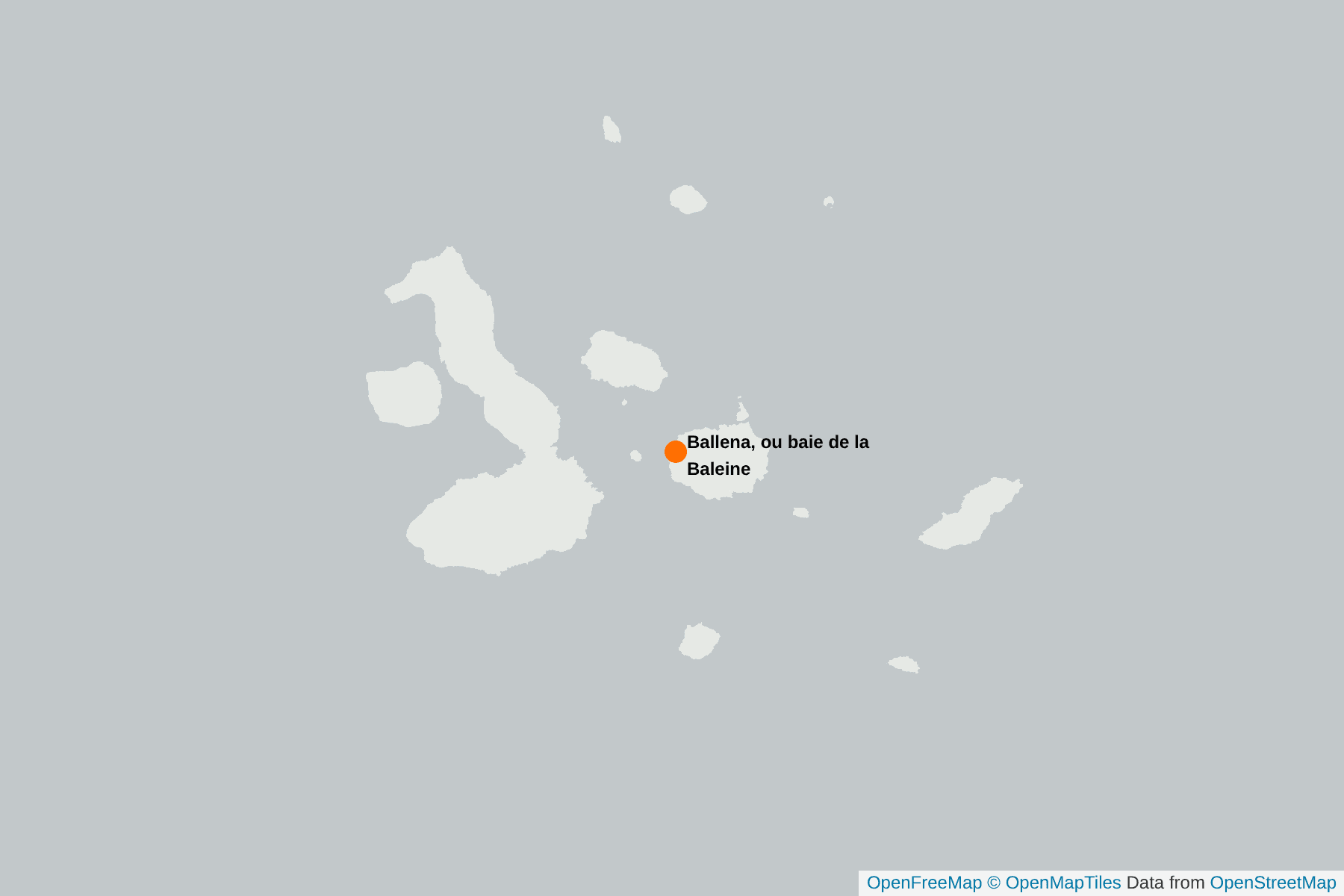 Carte de Ballena, ou baie de la Baleine